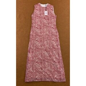 EPIK Womens Size Medium Red Paisley Harp Slip Maxi Dress NWT